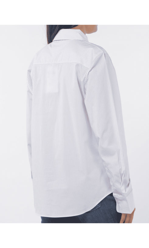 Camicia da donna in popeline a righe